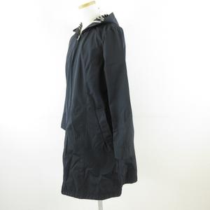 ケティ KETTY luxury コート ミドル丈 長袖 フーディー 紺 2 *T410 レディース