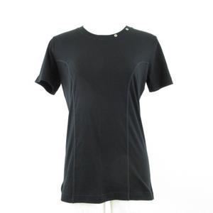 ルイヴィトン LOUIS VUITTON カットソー Tシャツ 半袖 丸首 黒 L *T696 レディース