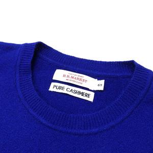 ハリウッドランチマーケット Hollywood Ranch Market ピュアカシミヤ クルーネックニット セーター 長袖 S ブルー 青 聖林公司 メンズ レディース 118 ベクトルパーク