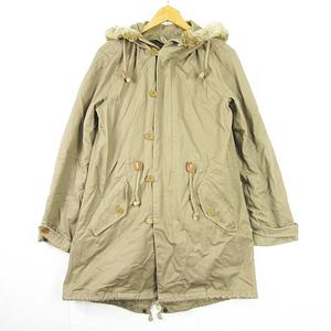 ビュルデサボン bulle de savon モッズコート M-51タイプ ロング丈 ボアライナー ファー F カーキ系 kz3668 レディース