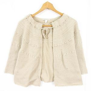 ヒューマンウーマン HUMAN WOMAN ニット カーディガン 長袖 2 ベージュ kz12735 レディース