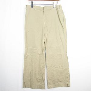 ラルフローレン RALPH LAUREN ワイド パンツ サイドシンチ 綿 3f ベージュ kz13330 レディース