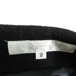 ケティ KETTY セットアップ ジャケット スカート 膝丈 毛 レーヨン 2 ブラック レース kz13787 レディース