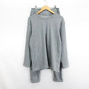 未使用品 三和株式会社 セットアップ 上下 インナーウェア シャツ 長袖 タイツ ロング丈 裏ボア ストレッチ LL グレー ※EKM メンズ