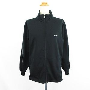 ナイキ NIKE ジャージ ジャケット 長袖 ジップアップ DRI-FIT ライン ロゴ M ブラック スポーツウェア ※EKM レディース