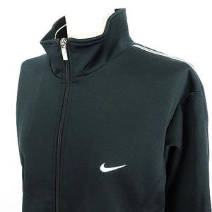 ナイキ NIKE ジャージ ジャケット 長袖 ジップアップ DRI-FIT ライン ロゴ M ブラック スポーツウェア ※EKM レディース