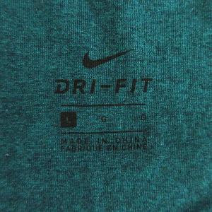 ナイキ NIKE Tシャツ カットソー 半袖 ラウンドネック DRI-FIT ロゴ L ブルー スポーツウェア ※EKM レディース