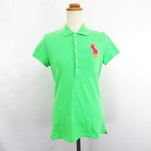 ラルフローレン RALPH LAUREN 0479280SSPO ポロシャツ 半袖 ビッグポニー ストレッチ M イエローグリーン ※EKM レディース