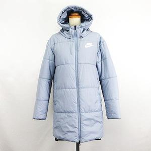 ナイキ NIKE AJ7434-088 ベンチコート アウター 長袖 フード ロング丈 ロゴ 中綿 L グレー スポーツウェア ※EKM レディース