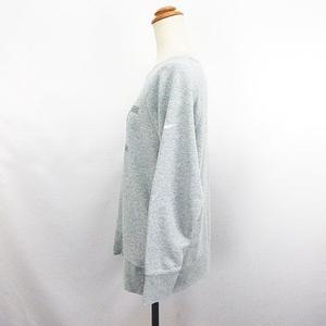 ナイキ NIKE トレーナー スウェット 長袖 クルーネック DRI-FIT ロゴ M グレー スポーツウェア ※EKM レディース