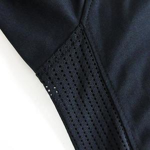 ナイキ NIKE Tシャツ カットソー 半袖 クルーネック ロゴ 切替 部分メッシュ S ブラック スポーツウェア ※EKM メンズ