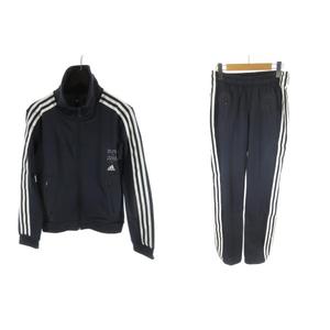 アディダス adidas セットアップ 上下 ジャージ トラックジャケット パンツ THREE STRIPE ATV004 紺 ネイビー 白 ...
