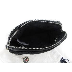 モンクレール MONCLER ポーチ セカンドバッグ クラッチ ロゴ ムートン 