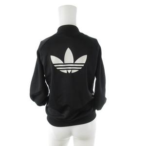 アディダス　トレフォイル ロゴ トラックジャケット ジャージ　メンズ　ブラック adidasアディダス トレフォイル ロゴ刺繍 トラックジャケット 黒