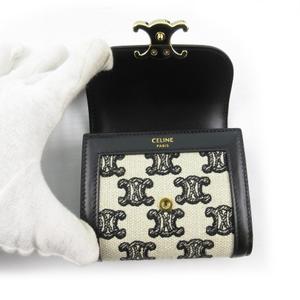 希少　CELINE　三つ折り財布　トリオンフキャンバス　エンブロイダリー 希少 CELINE 三つ折り財布 トリオンフキャンバス エンブロイダリー