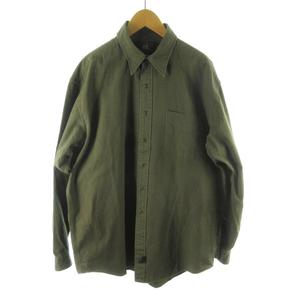 ダブルアールエル RRL 長袖 コットンツイルシャツ ミリタリー カーキ 