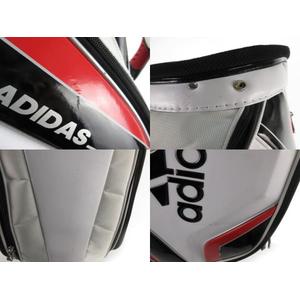 アディダス adidas ゴルフ キャディバッグ スタンド フード付き 白