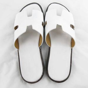 エルメス イズミール レザーサンダル 白 メンズ 美品 現行モデル 