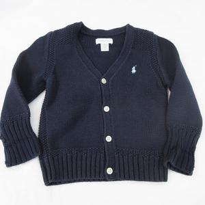 ラルフローレン RALPH LAUREN カーディガン ケーブルニット 長袖 紺 ネイビー ポニー 刺繍 18M コットン ラルフローレン株式会社 トップス キッズ
