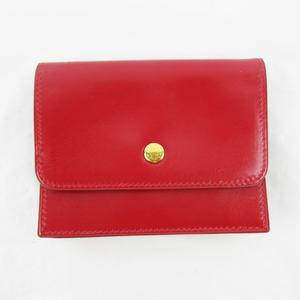 エルメス HERMES □Ａ刻印 セリエ コインケース 小銭入れ カードケース 財布 ウォレット ボックスカーフ レザー レッド 赤 ゴールド金具 レディース