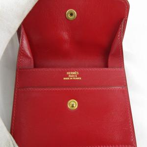 エルメス HERMES □Ａ刻印 セリエ コインケース 小銭入れ カードケース 財布 ウォレット ボックスカーフ レザー レッド 赤 ゴールド金具 レディース