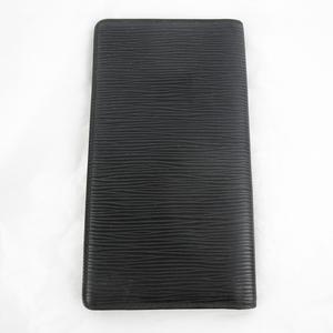 ルイヴィトン LOUIS VUITTON エピ 長財布 札入れ ウォレット M63212 ノワール ブラック レザー ポルトカルト クレディ 2つ折り メンズ レディース