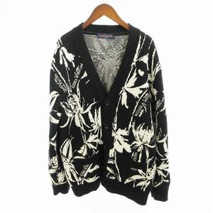ルイヴィトン LOUIS VUITTON 23SS L シスルジャガード ウール ニット カーディガン ロゴ ブラック 黒 RM231 H56 HON98W ルイヴィトンジャパン(株) メンズ