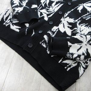 ルイヴィトン LOUIS VUITTON 23SS L シスルジャガード ウール ニット カーディガン ロゴ ブラック 黒 RM231 H56 HON98W ルイヴィトンジャパン(株) メンズ
