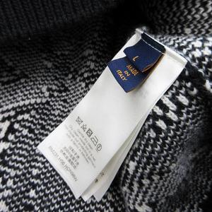 ルイヴィトン LOUIS VUITTON 23SS L シスルジャガード ウール ニット カーディガン ロゴ ブラック 黒 RM231 H56 HON98W ルイヴィトンジャパン(株) メンズ