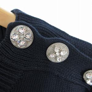 ルイヴィトン LOUIS VUITTON L フロント刺繍 ニット セーター サイドボタン RM242MM TBY HRN13W ネイビー 紺 コットン ルイヴィトンジャパン（株） 24AW メンズ