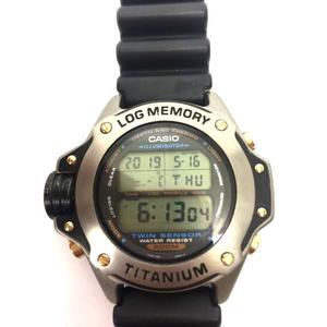 カシオ CASIO 腕時計 ログメモリーチタニウム ダイバーズウォッチ 潜水  