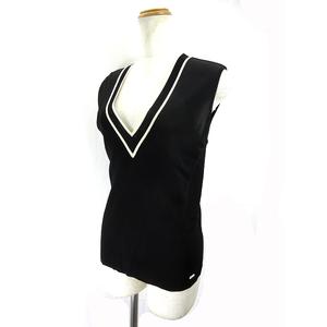 シャネル CHANEL ロングカーディガン ノースリーブVネックニット