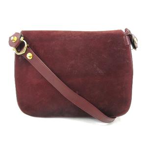 Cartier カルティエショルダーバッグボルドーヴィンテージスエード