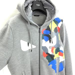 フェンディ FENDI パーカー モンスター バッグバグズフーディー グレー 
