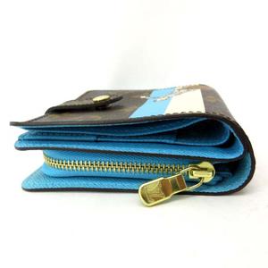 限定 ルイヴィトン モノグラム コンパクトジップ 折り財布 ブルー ベルボーイ ルイヴィトン LOUIS VUITTON 希少 二つ折り財布 コンパクト