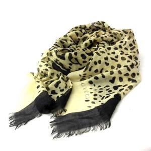 グッチ GUCCI 大判ストール カシミヤ シルク混 レオパード柄 ヒョウ柄 