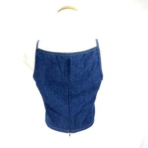 FENDI デニムキャミソール フェンディ FENDI JEANS サイドミニロゴ入りキャミソール デニム