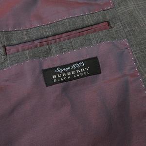 美品✨️バーバリーブラックレーベル ロゴボタン super100's M~L バーバリーブラックレーベル BURBERRY BLACK LABEL SUPER100'S