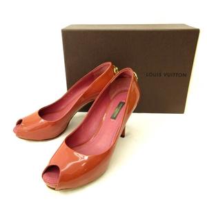 ルイヴィトン LOUIS VUITTON オープントゥパンプス パドロックモチーフ 