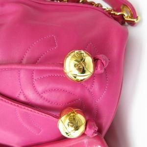 【ヴィンテージ】Rank:B☆Chanel Pink ロゴ ショルダーバック BNIB Authentic CHANEL Runway Pink Diamond Cut Handbag