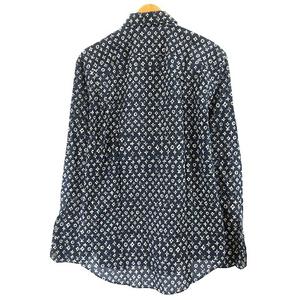 【激レア超美品L】ルイヴィトン 21AW モノグラム 地図 半袖シャツ ネイビー ルイヴィトン LOUIS VUITTON 美品 モノグラム柄シャツ 長袖