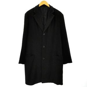 ジルサンダー JIL SANDER キャメル混 チェスターコート ロング丈 アウター ブラック 黒 52R 約XL メンズ