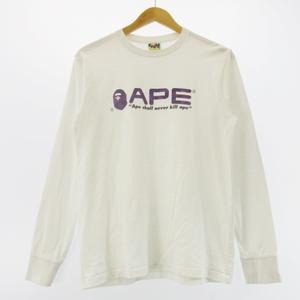 アベイシングエイプ A BATHING APE Tシャツ カットソー ロゴ フロント 