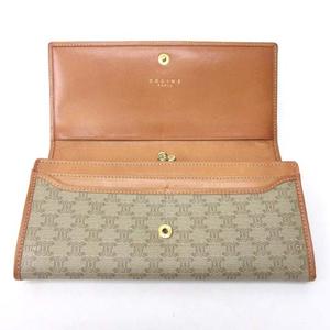 ヴィンテージ☆CELINE☆セリーヌ☆長財布☆がま口☆マカダム☆レザー☆ブラウン CELINE セリーヌ 長財布 がま口 財布 レディース メンズ