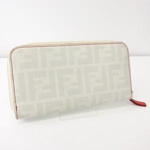 フェンディ FENDI 8M0024 ズッカ柄 ラウンドファスナー ウォレット 長 
