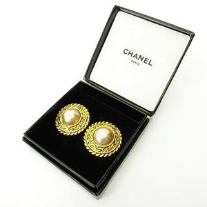 シャネル CHANEL 箱付き ヴィンテージ フェイクパール イヤリング