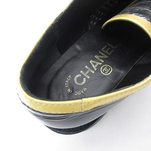 シャネル CHANEL レースアップ シューズ ココマーク パンチング