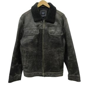 【美品】Old GAP ブラック レザージャケット 中綿キルティング OLD GAP Quilt Lining Leather Jacket / ギャップ レザージャケット
