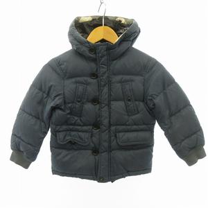 BURBERRY CHILDREN フード付きダウンコート グレー バーバリー