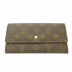 【美品】ルイヴィトン モノグラム ポルトモネ　クレディ　 二つ折り長財布 茶 ルイヴィトン LOUIS VUITTON ポルト モネ クレディ モノグラム 長財布